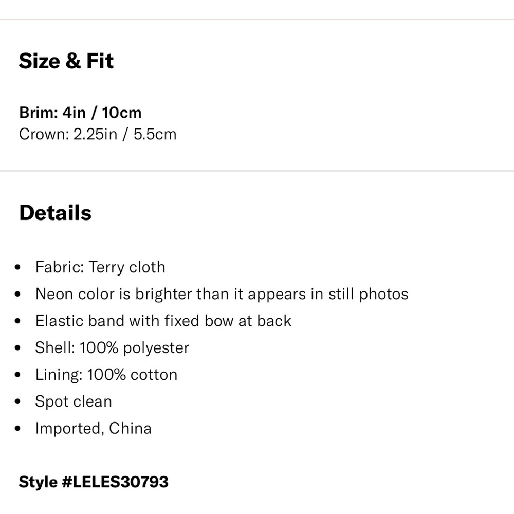 NWT Lele Sadoughi Bow Tie Visor with Dustbag Color: Lime Zest Yellow OS/One Size - Picture 12 of 14